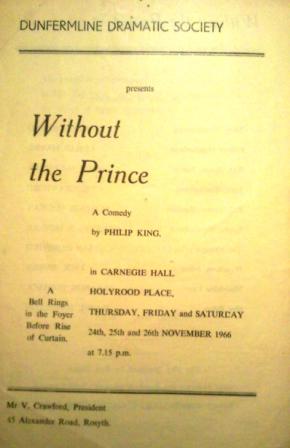 1966 DDS B autumn Without the Prince programme