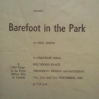 1968 DDS B autumn Barefoot in the Park programme