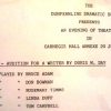 1987 DDS A summer An Evening Of Theatre programme a